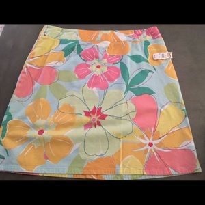 TALBOTS COLORFUL SUMMER STRETCH SKIRT SZ 16 NWT
